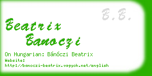 beatrix banoczi business card