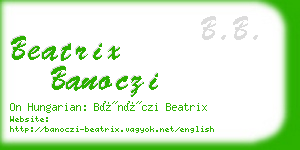 beatrix banoczi business card